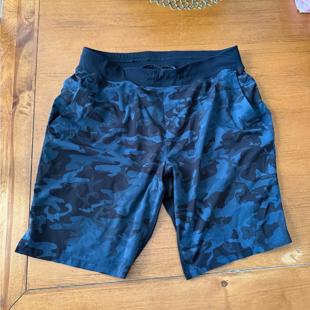 lululemon athletica Blue Camo Athletic Shorts